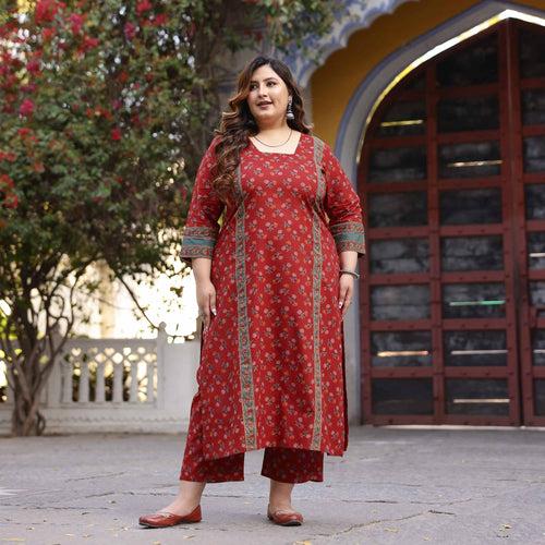 Chilli Pepper Floral Cotton Kurta