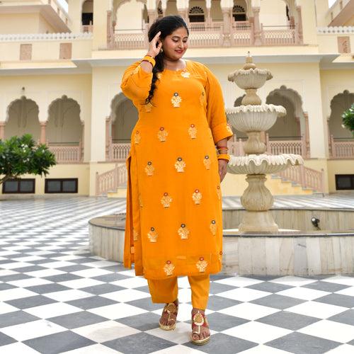 Gold Drop Banarasi Pure Georgette Kurta