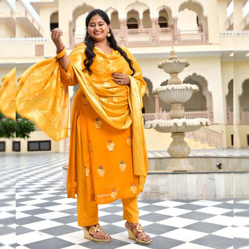 Gold Drop Banarasi Pure Georgette Kurta