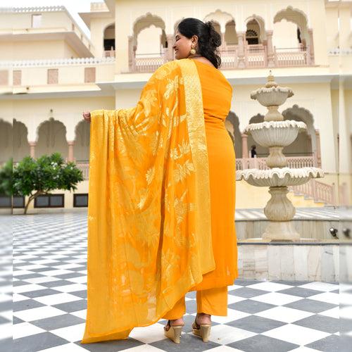 Gold Drop Banarasi Pure Georgette Kurta