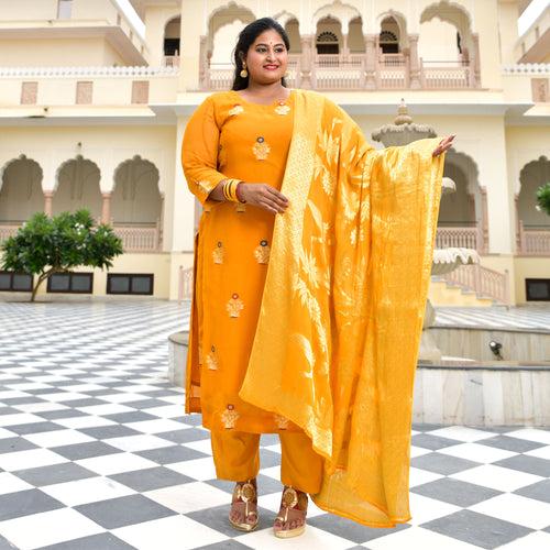 Gold Drop Banarasi Pure Georgette Kurta