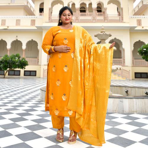 Gold Drop Banarasi Pure Georgette Kurta