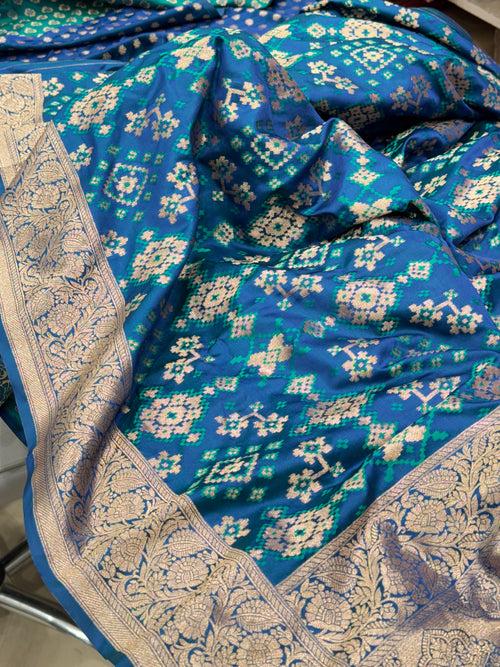 Blue Banarasi Patola Weaved Saree