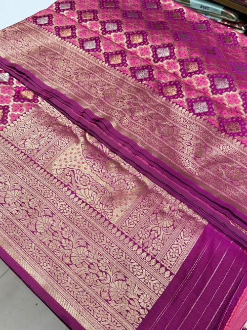 Banarasi Woven Bandhej Silk Saree