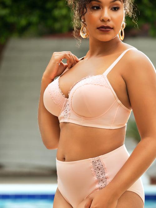 Brigitte Demi Bikini Top - Peach Bud - S8201