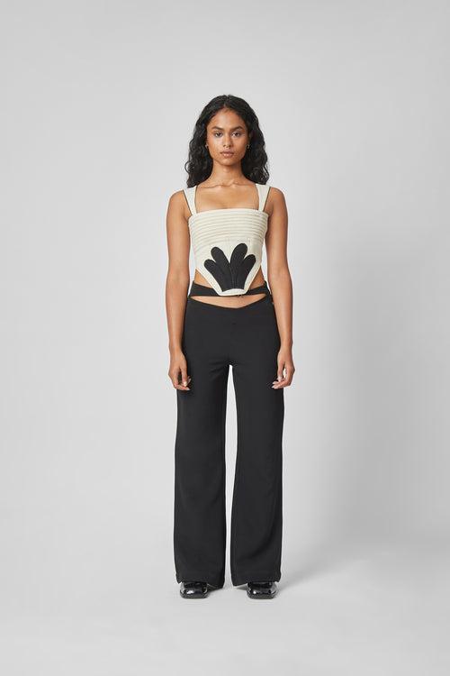 CUTOUT FLARED PANTS