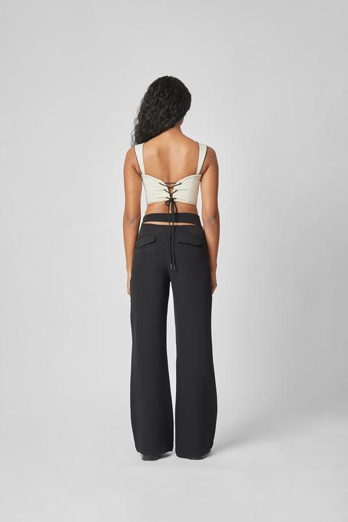 CUTOUT FLARED PANTS