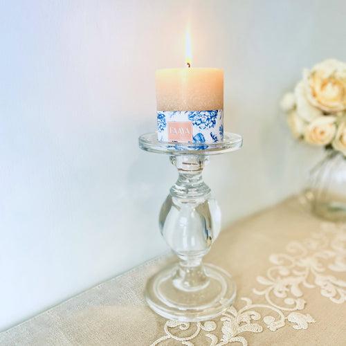 Glass Candle Holder, Small - Victorian
