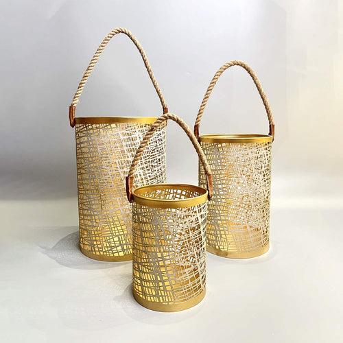 Ivory Lanterns - set of 3