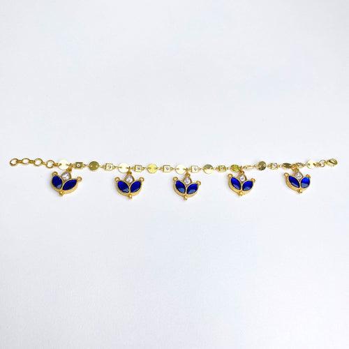 Rambagh Lotus Bracelet - Royal Blue