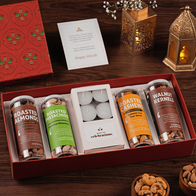 The Dry Fruits Diwali Gift Box - Omay Foods Corporate Gifts