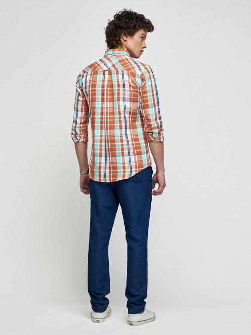 Checked Linen Cotton Shirt