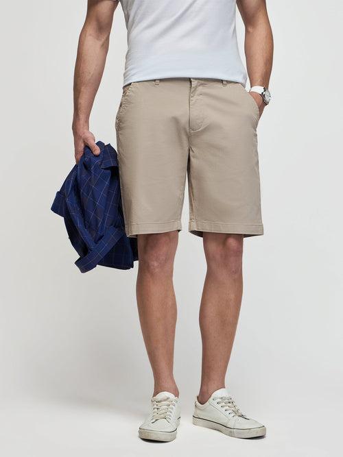 Cotton Twill Stretch Shorts