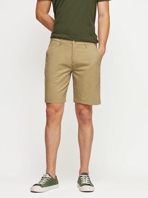 Cotton Twill Stretch Shorts