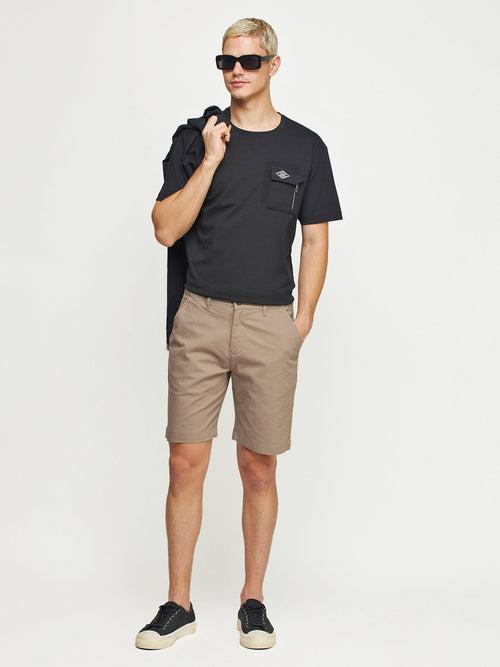 Cotton Twill Stretch Shorts