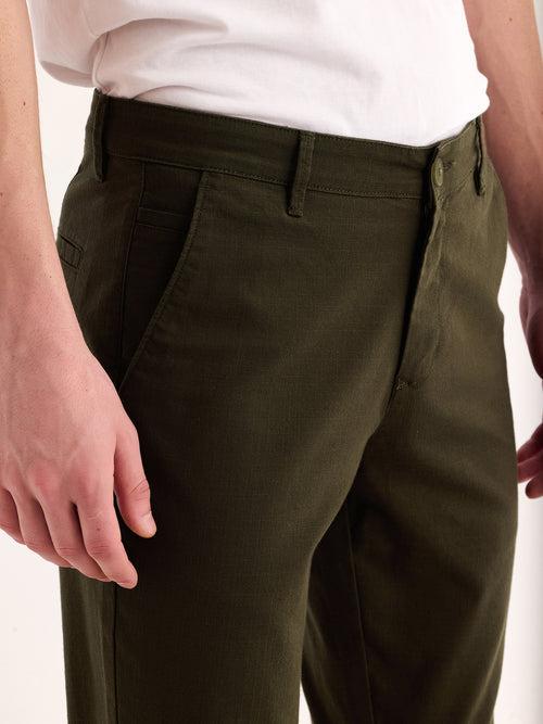 Green Slim Fit Trouser