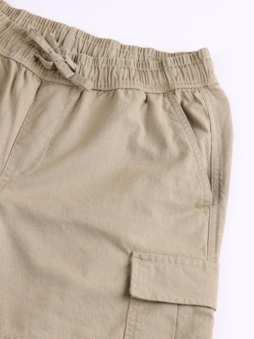 Slub Cotton Cargo Shorts
