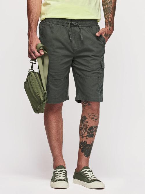 Slub Cotton Cargo Shorts