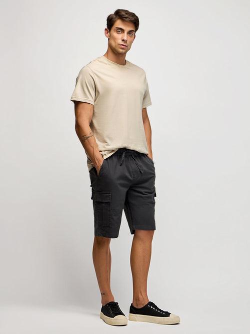 Slub Cotton Cargo Shorts