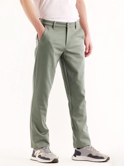 Green Stretch Slim Fit Trouser