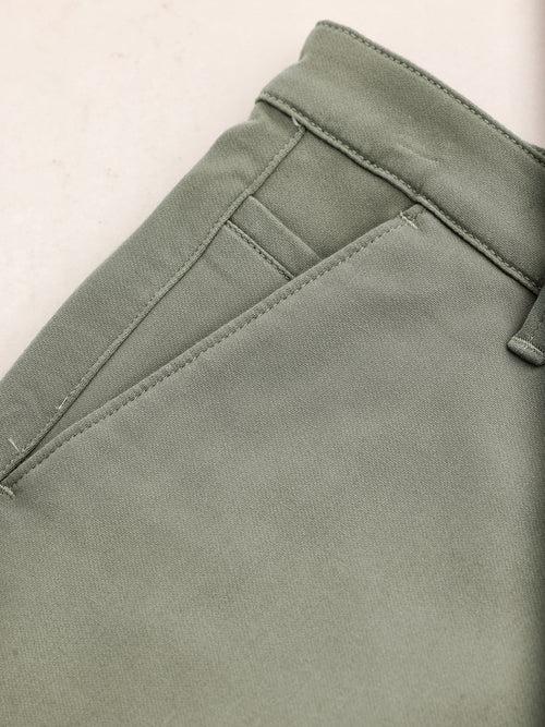 Green Stretch Slim Fit Trouser