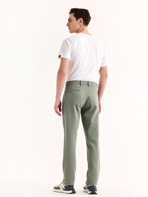 Green Stretch Slim Fit Trouser