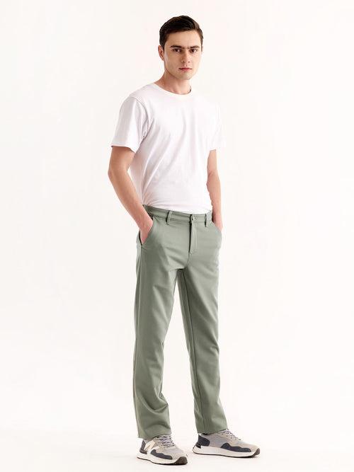 Green Stretch Slim Fit Trouser