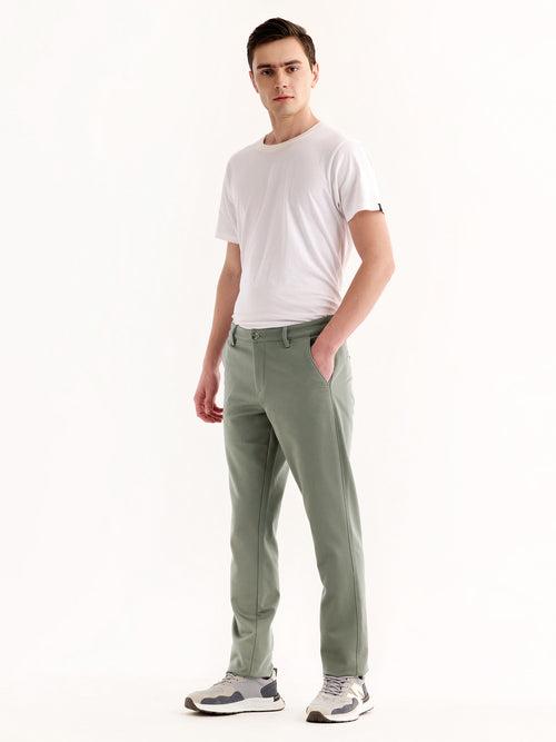 Green Stretch Slim Fit Trouser