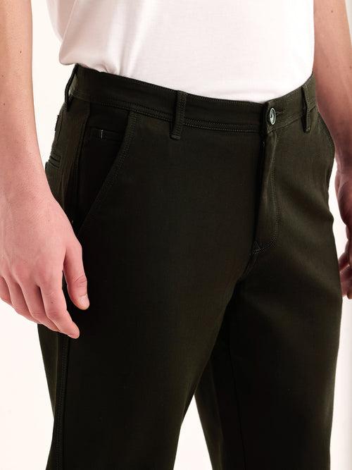 Olive Stretch Slim Fit Trouser