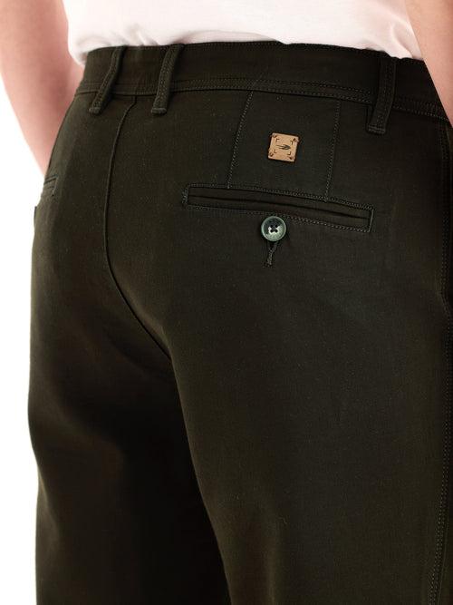 Olive Stretch Slim Fit Trouser