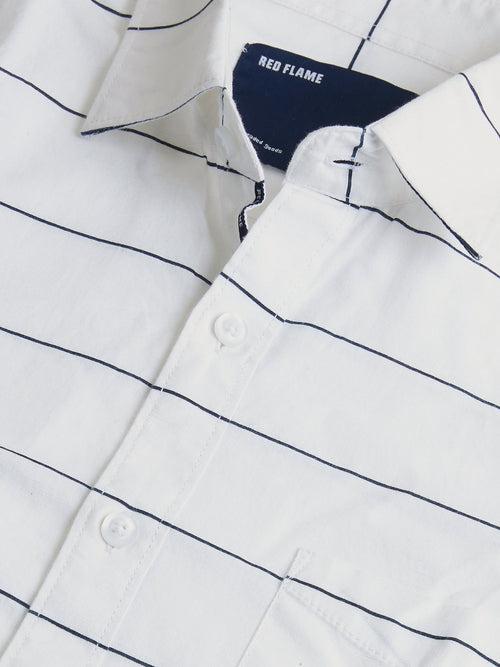 Horizontal Striped Short Sleeve Shirt