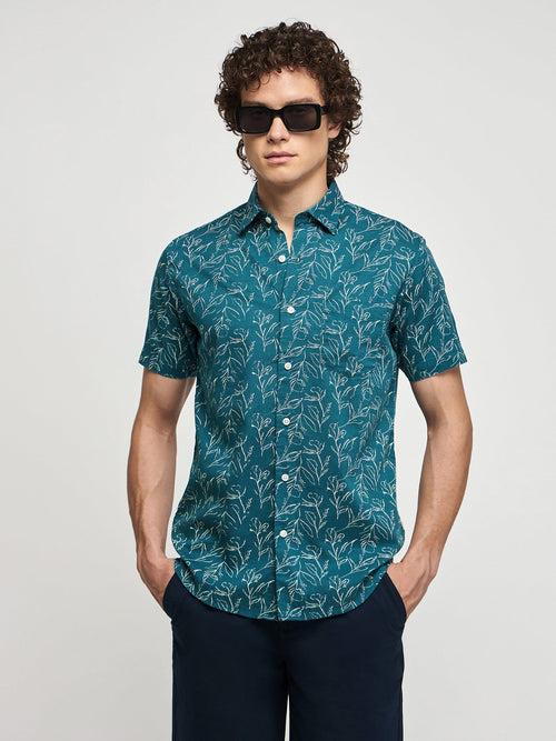 Floral Print Short Sleeve Shirt