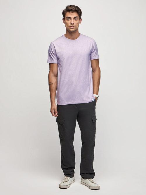 Tonal Print Stretch T-Shirt