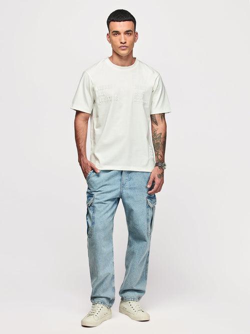 Relaxed Fit Embossed  T-Shirt