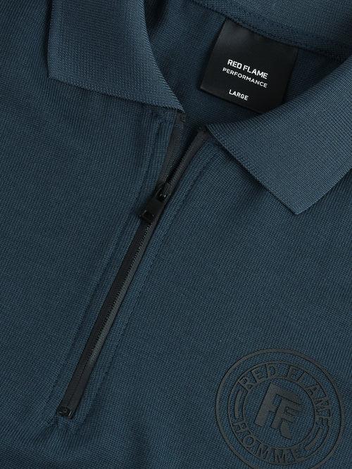 Chest Logo Zipped Polo