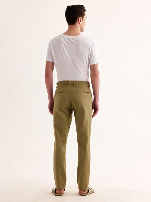 Khaki Stretch Slim Fit Trouser