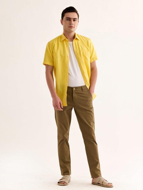 Khaki Stretch Slim Fit Trouser