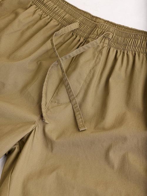 Khaki Solid Stretch Short