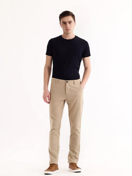 Khaki Stretch Slim Fit Trouser