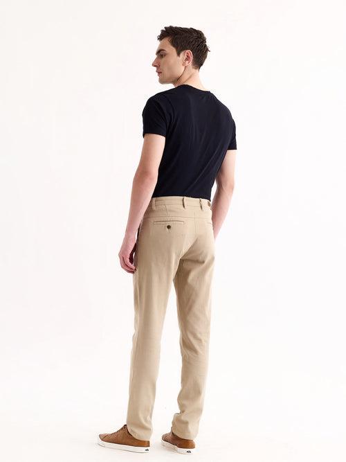 Khaki Stretch Slim Fit Trouser