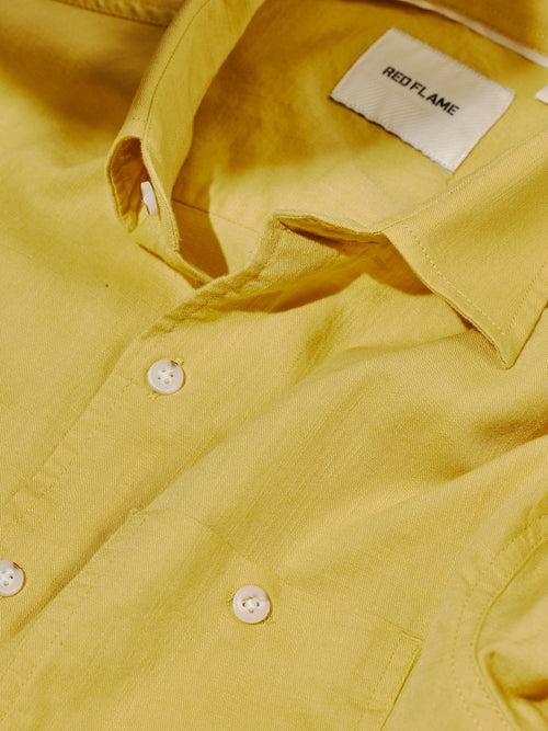 Yellow Slub Twill Shirt