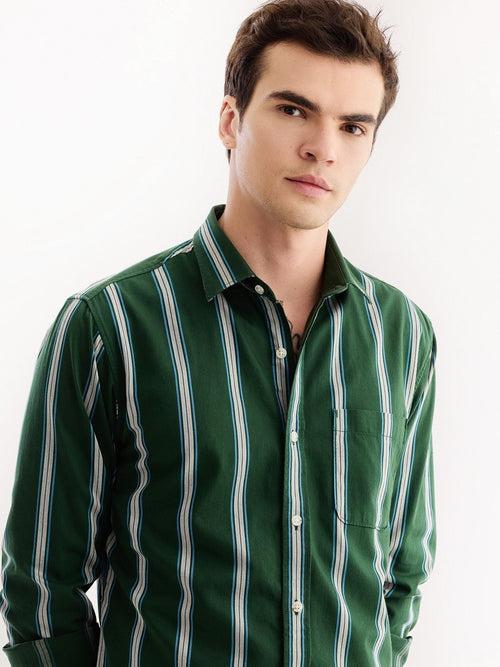 Green Striped Shirt