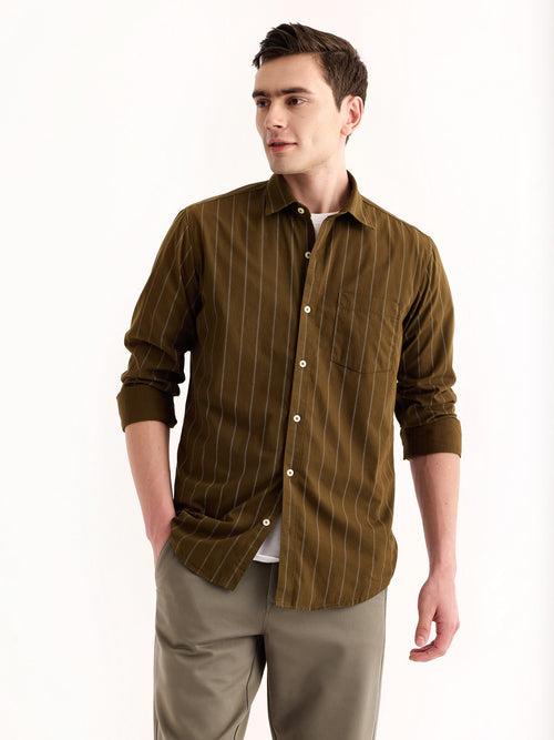 Olive Striped Shirt