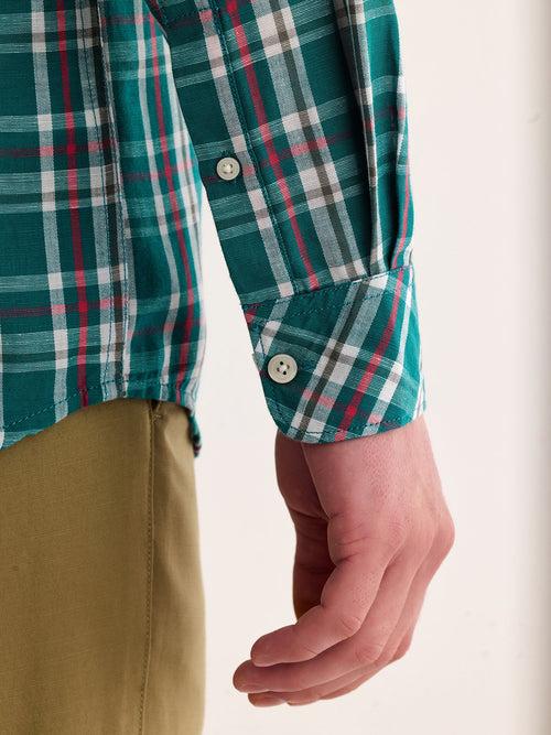 Green Checked Linen Shirt