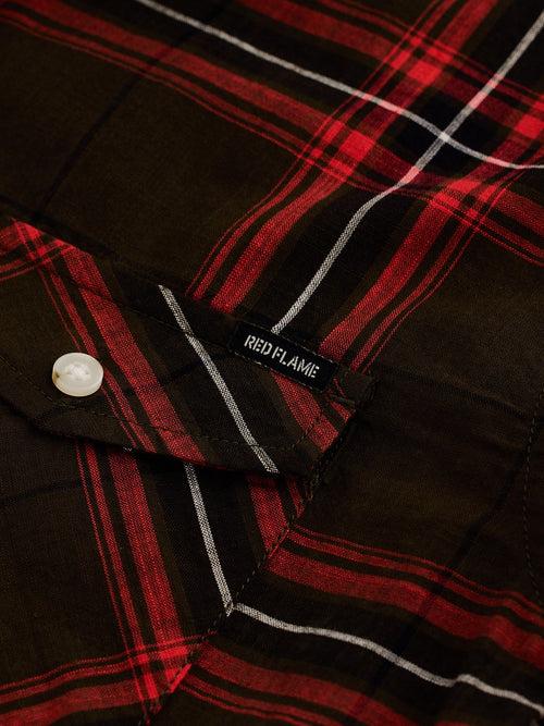 Olive Checked Shirt