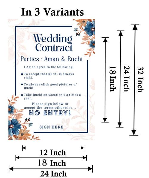 Wedding Contract For Wedding Entry - Wedding Function