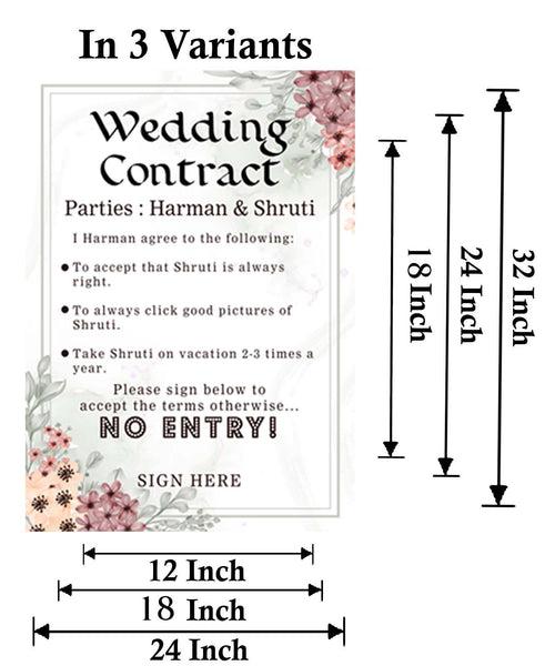 Wedding Contract For Wedding Entry - Wedding Function