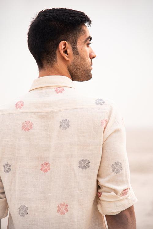 Blossom Breeze Handwoven Khadi Cotton Shirt