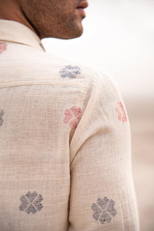 Blossom Breeze Handwoven Khadi Cotton Shirt