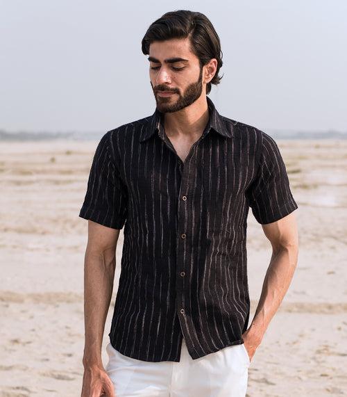 Oakwood Linen Cotton Handwoven Shirt